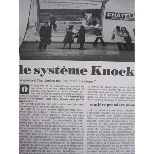 La Médecine Médicamenteuse, Le Système Knock : Dossier 4 Pages Paru... on Productcaster.