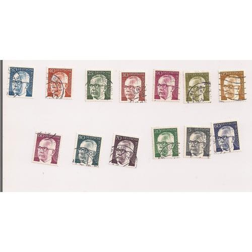 Allemagne- Lot De 13 Timbres Oblitérés Gustav Heinemann on Productcaster.