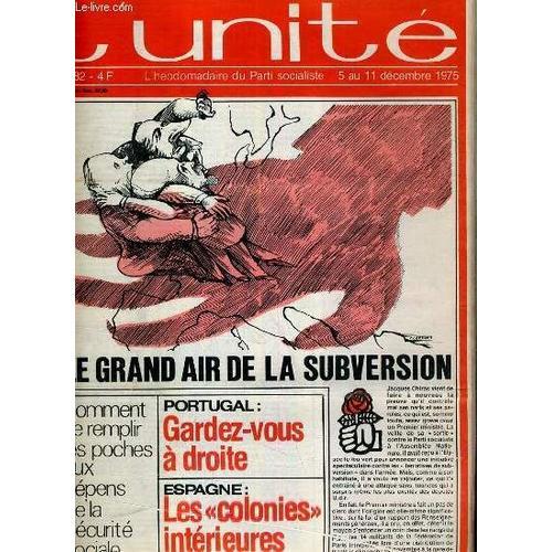 L'unite N° 182 - Hebdomadaire Socialiste - 5 Au 11 Decembre 1975 - ... on Productcaster.