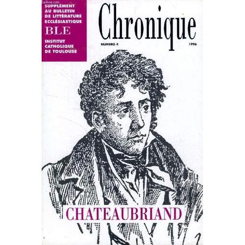 Chronique, N° 4, 1996, Chateaubriand (Sommaire: 'rené' Ou La Naissa... on Productcaster.