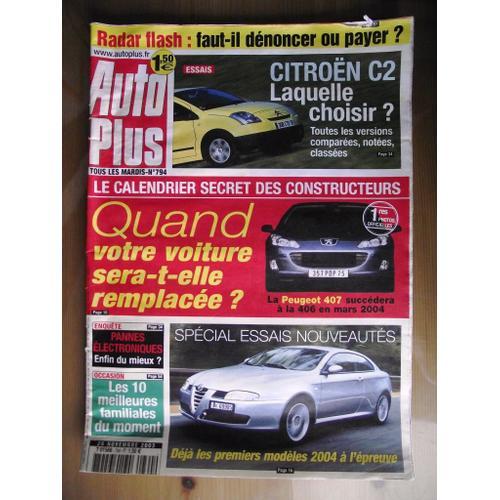 Auto Plus N° 794 Du 25/11/2003 on Productcaster.