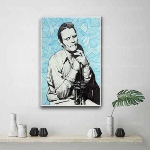 Affiche d¿¿corative en toile pl, chanteur de Chet Baker,mpression m... on Productcaster.