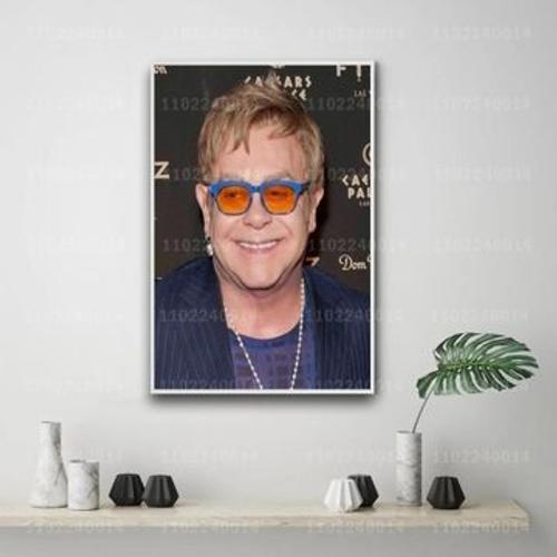 Affiche en toile Elton John Classic Rock Star Ban,mpression murale ... on Productcaster.