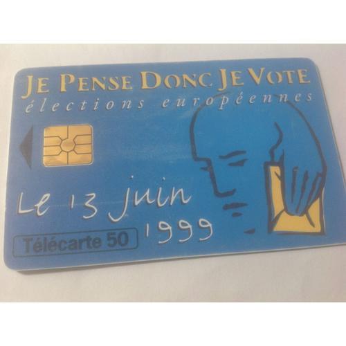 Telecarte 50u Je Pense Donc Je Vote on Productcaster.