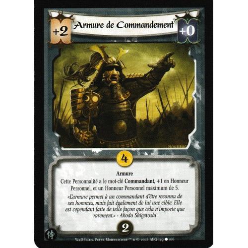 Carte L5r - Armure De Commandement - 149 / 166 - Words And Deeds on Productcaster.