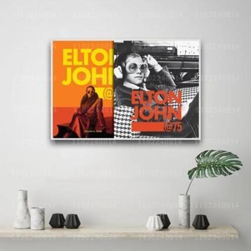 Affiche en toile Elton John Classic Rock Star Ban,mpression murale ... on Productcaster.