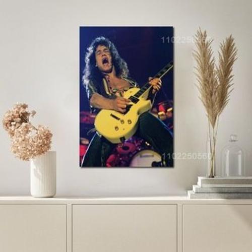 Eddie van Halen guitariste malar toile affiche,mpression murale Pos... on Productcaster.