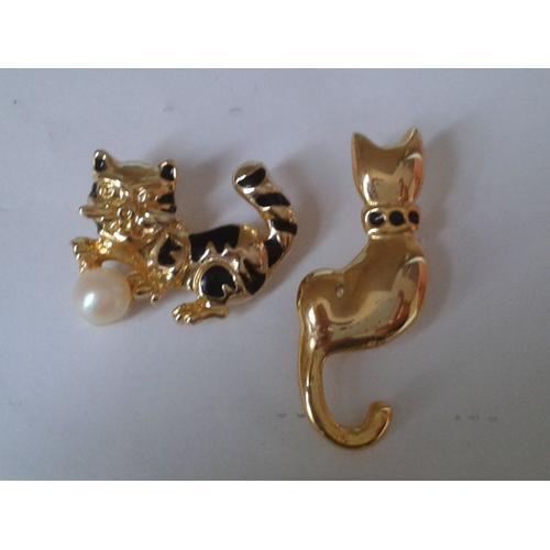 2 Pin ́S Bijoux Chats - Cats Dorés on Productcaster.