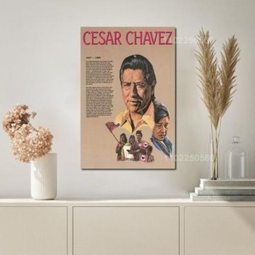 Affiche d¿¿corative en toile Cesar Chavez,mpression murale Poster p... on Productcaster.