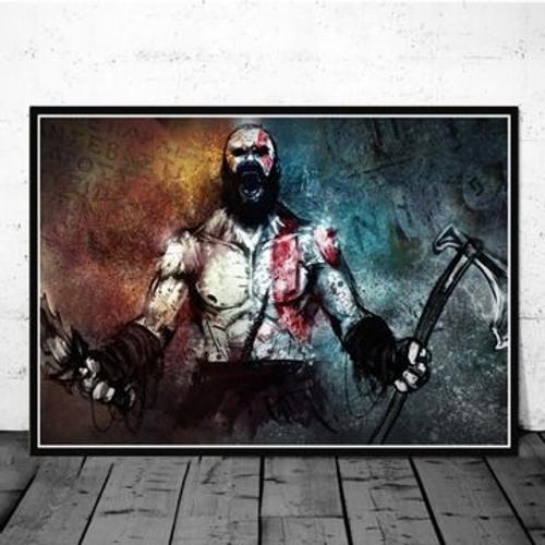 Affiche en toile God of War, peinture sur toile, plaka,mpression mu... on Productcaster.