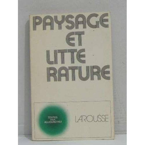 Paysage Et Littérature on Productcaster.