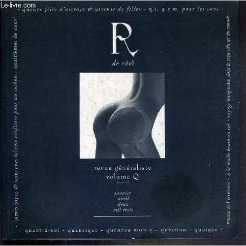 R De Reel - Revue Generaliste Volume Q - N°17 - Janvier - Avril 200... on Productcaster.