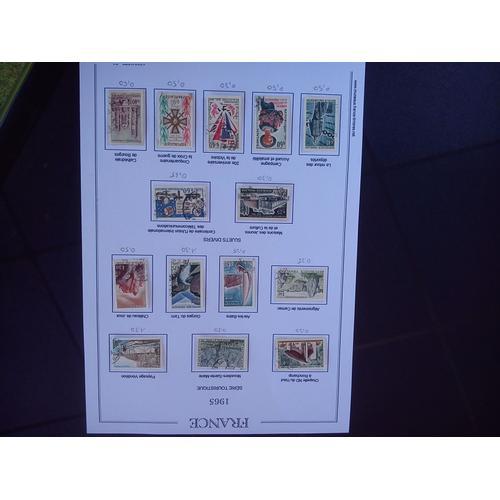 Planche De 14 Timbres Année 1965 on Productcaster.