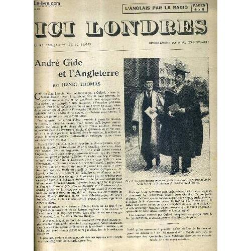 Ici Londres N°353 12 Novembre 1954 - André Gide Et L'angleterre - O... on Productcaster.