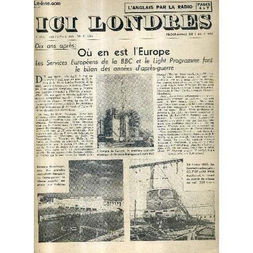 Ici Londres N°377 29 Avril 1955 - Ou En Est L'europe Les Services E... on Productcaster.