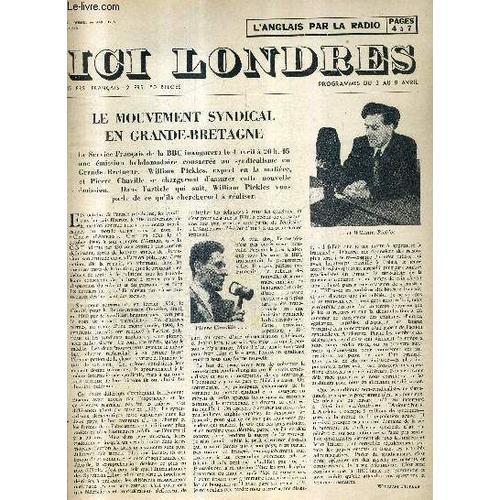 Ici Londres N°373 1er Avril 1955 - Le Mouvement Syndical En Grande... on Productcaster.