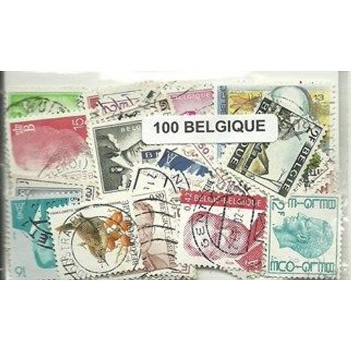 Belgique - 100 Timbres Differents Obliteres on Productcaster.