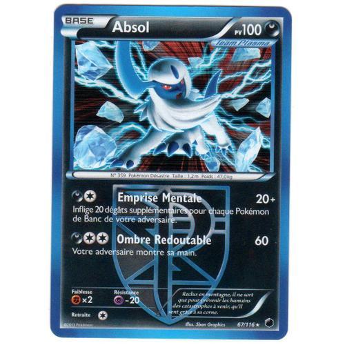 Pokemon - Glaciation Plasma - 67/116 - Absol - Holo on Productcaster.