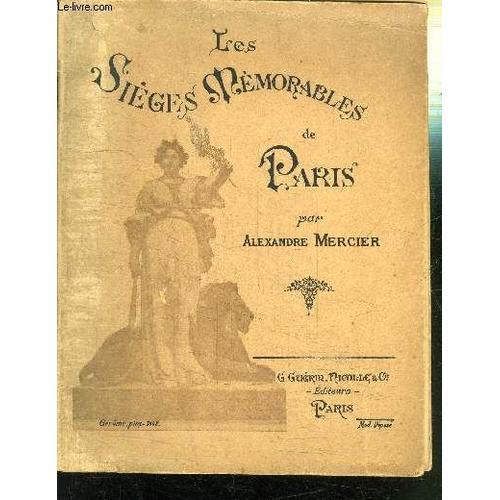 Les Sieges Memorables De Paris on Productcaster.