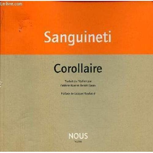 Corollaire - Édition Bilingue. on Productcaster.