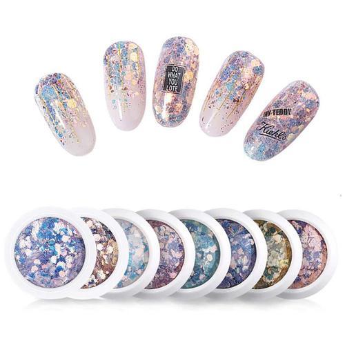 Kit D'autocollants Holographiques Pour Nail Art, Paillettes Irisées... on Productcaster.