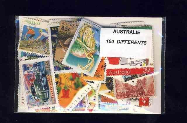 Australie 100 Timbres Differents Obliteres on Productcaster.