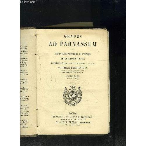 Gradus Ad Parnassum Ou Dictionnaire Prosodique Et Poetique De La La... on Productcaster.