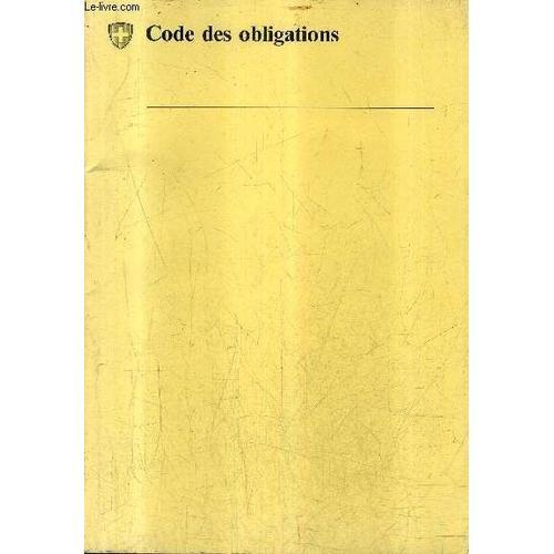 Code Des Obligations Du 30 Mars 1911 - Etat Le 1er Octobre 1988. on Productcaster.