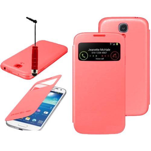 Etui Flip Coque Pour Samsung Galaxy S4 Mini 4.3" S-View Support - R... on Productcaster.