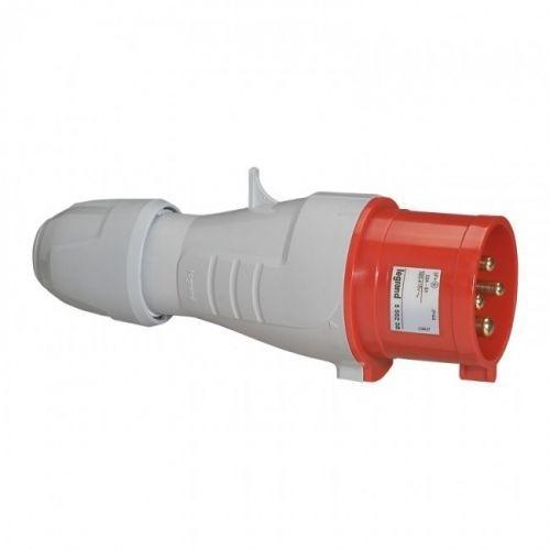 fiche droite mâle 32 ampères 3p+t ip44 rouge - legrand 555238 on Productcaster.