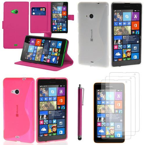 Microsoft Nokia Lumia 535/ 535 Dual Sim: Lot Coque Etui Housse Poch... on Productcaster.