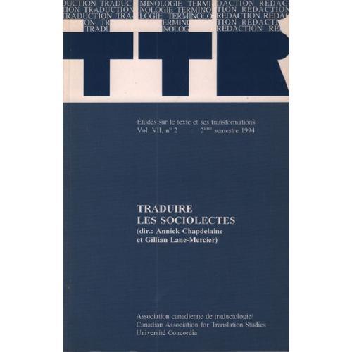 Ttr / Études Sur Le Texte Et Ses Transformations Volume 7 N°2 on Productcaster.