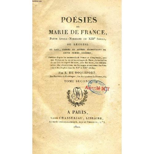 Poesies De Marie De France, 2 Tomes on Productcaster.