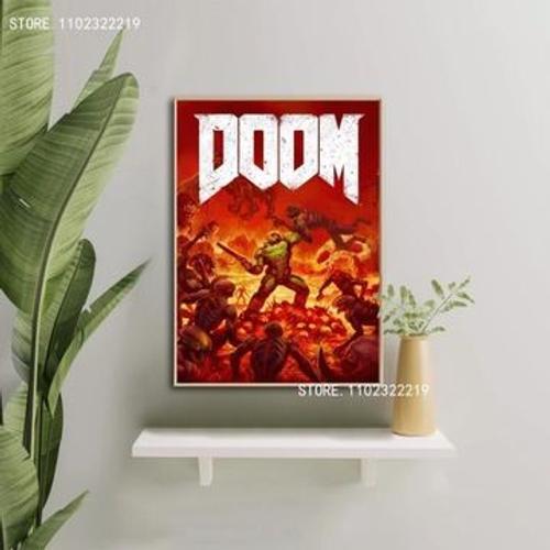 Affiche en toile Doom - affiche de jeu Affiche d¿¿art mural,mpressi... on Productcaster.