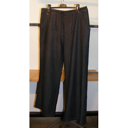 Pantalon Large Noir Femme Taille 44 on Productcaster.