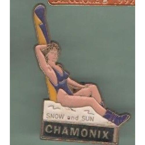 Pin's Ski Pin Up Chamonix Ref 402 on Productcaster.