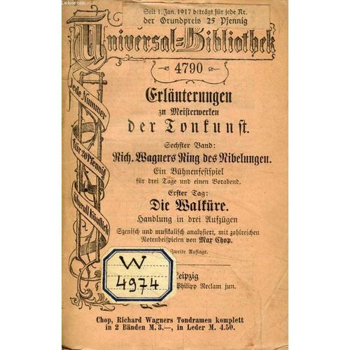 Der Ring Des Nibelungen, Erster Tag, Die Walküre (Erläuterungen Zu ... on Productcaster.