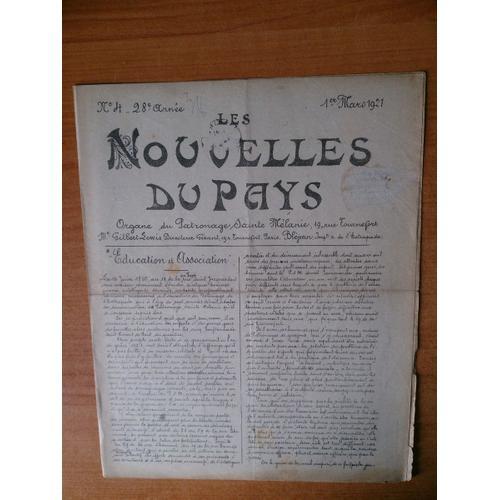 Les Nouvelles Du Pays Organe Du P.S.M. N? 4 : 1er Mars 1921 on Productcaster.