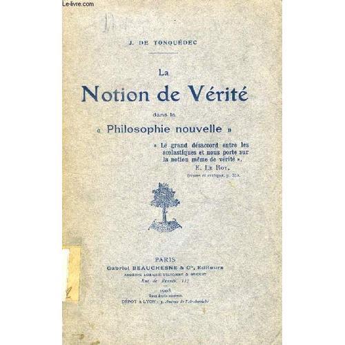 La Notion De Verite Dans La 'philosophie Nouvelle' on Productcaster.