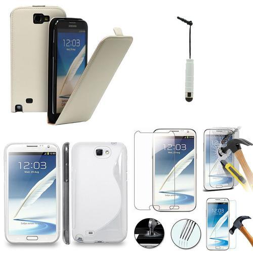 Samsung Galaxy Note 2 N7100/ N7105: Lot Coque Etui Housse Pochette ... on Productcaster.