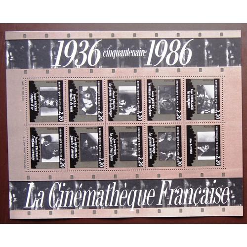 France 1986 Cinquantenaire De La Cinematheque Francaise Yt Bloc Fe... on Productcaster.