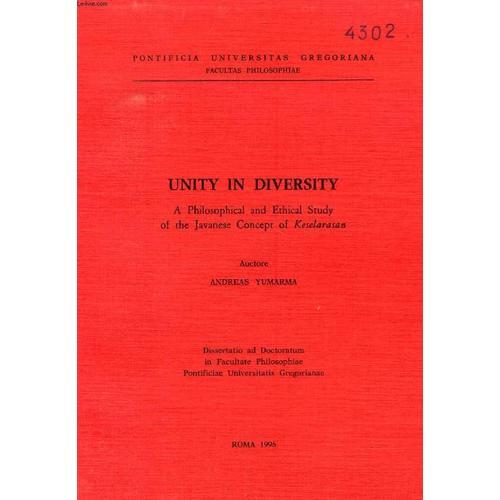 Unity In Diversity, A Philosophical And Ethical Study Of The Javane... on Productcaster.