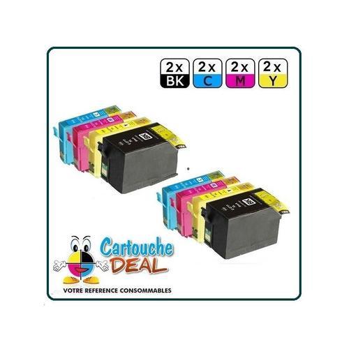 EPSON 27XL : Lot 8 cartouches compatible WorkForce WF3620 WF3640 WF... on Productcaster.