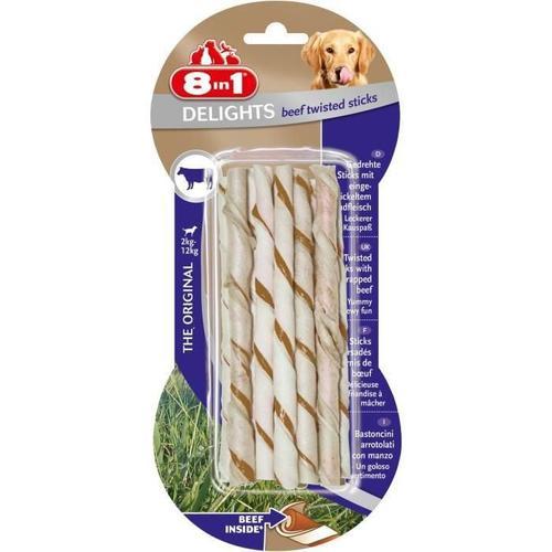 8in1 Delights Twisted Sticks Beef 10pcs Os A Mâcher Pour Chien on Productcaster.