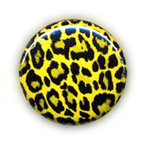 Badge Leopard Jaune Rock Rockabilly Punk Pop Goth Button Pins Ø25mm on Productcaster.