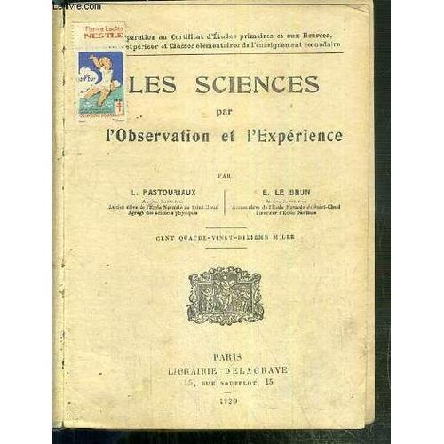 Les Sciences Par L'observation Et L'experience - Physique - Chimie ... on Productcaster.