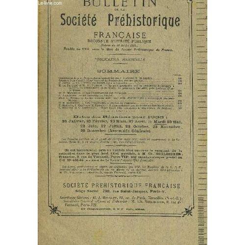 Bulletin De La Societe Prehistorique Francaise. T. Xxx. N°9. Septem... on Productcaster.