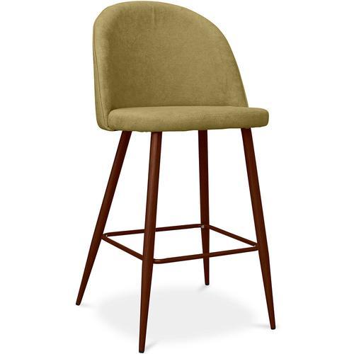 Tabouret Rembourré En Tissu - Design Scandinave - 63cm - Bennett Ja... on Productcaster.