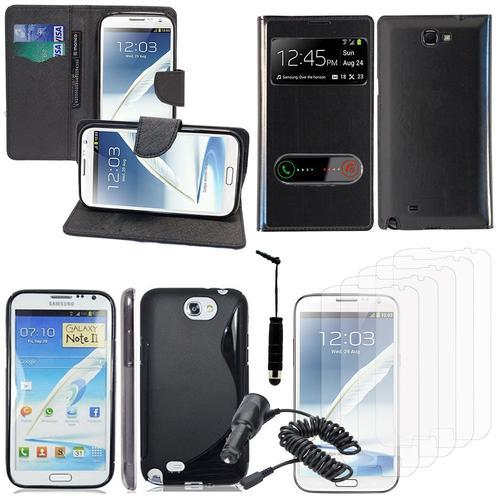 Samsung Galaxy Note 2 N7100/ N7105: Lot Coque Etui Housse Pochette ... on Productcaster.