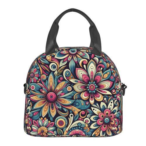 Sac à déjeuner Ensemble de motifs Groovy Boho Sac besace à main ave... on Productcaster.